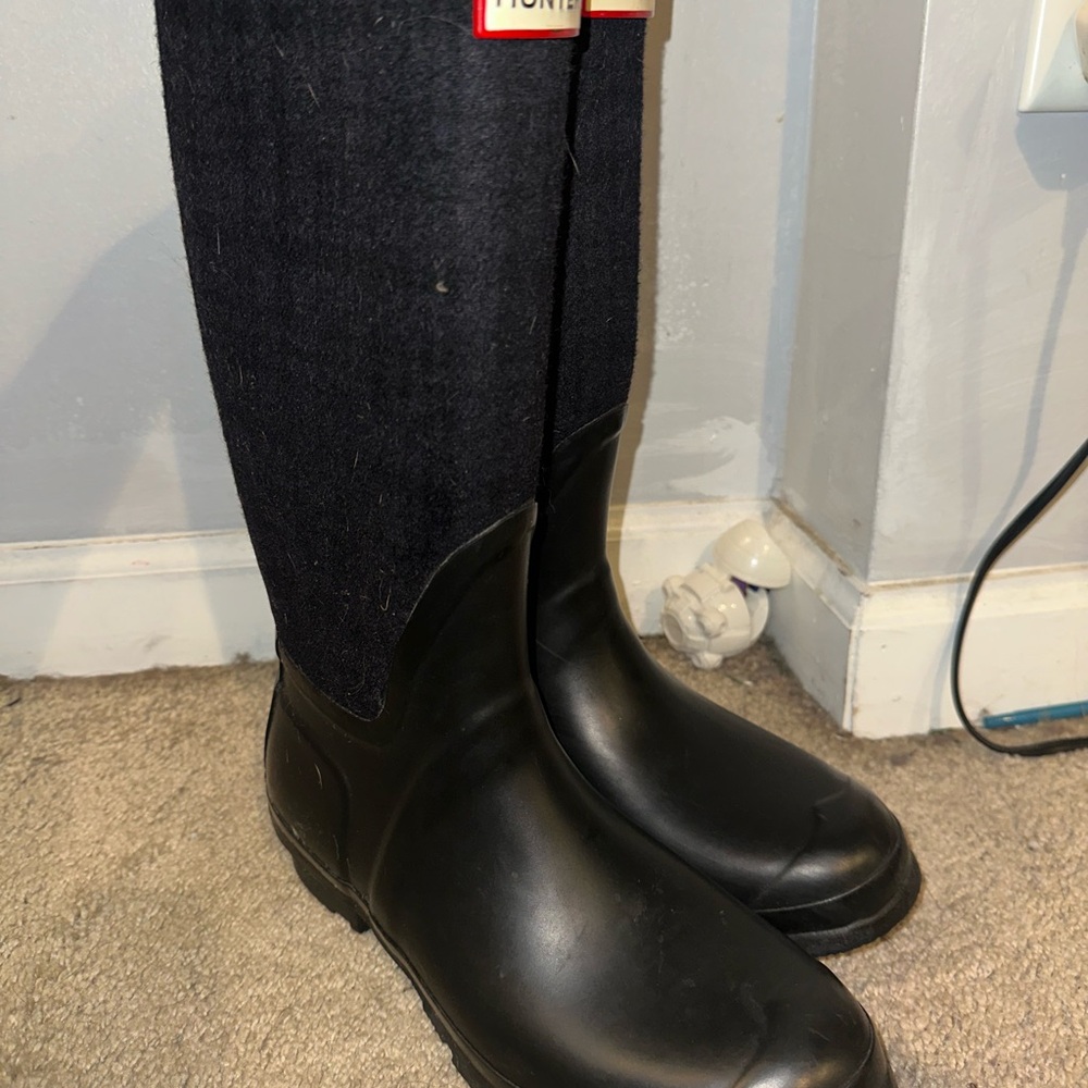 Women's Black Rubber Boots